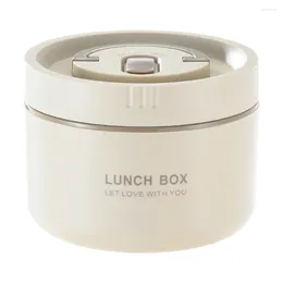 Dinnerware Stainless Steel Lunch Box Multi-Layer Insulation Free Thermal Container Beige Brown Bento LeakProof