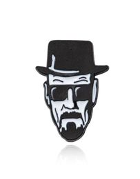 Pins Brooches Breaking Bad Walter White Punk Zinc Alloy Brooch Pins Backpack Pride Clothes Medal Shirt Hat Insignia Badges Men Wo2317912