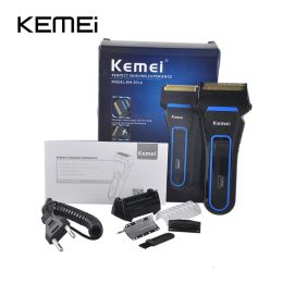 Shavers Kemei KM2016 Men's Cordless Electric Shaver Razor beard Trimmer Rechargeable Reciprocating Double Groomer Wet and Dry Use