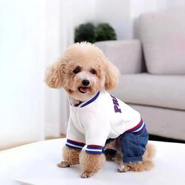 Dog Apparel Fashion Clothing Autumn Winter Teddy Frise Schneider Warm Four Legged Clothes Small Puppy Pet Cat Simple Atmospheric Hoodies