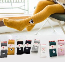 Girls pantyhose kids cute fox penguin embroidery leggings autumn winter child cartoon animal tights girl cotton princess bottoms p2568046