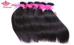 Virgin Straight Hair Bundles 100 Human Hair Weave Extensions Brazilian Hair Natural Colour can be dyed Queen Hair Products6907216