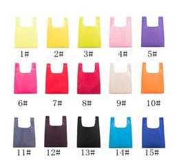 Foldable Shopping Bags Oxford Reusable Grocery Storage Bag Eco Friendly Shopping Bags Tote Bags 19 Colors W35H55cm DH03254674444