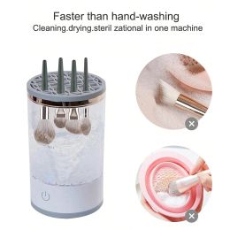 Kits 2024 NEW Automatic Electric Makeup Brush Cleaner Rechargeable Lazy Cleaning Brush Washer Quick Dry Tool