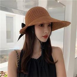 Hat women spring and summer face hollow breathable sunblock hat travel fashion fisherman hat straw sun hat