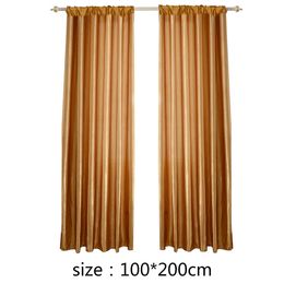 Modern Solid Color Satin Door Window Curtain Room Semi-shading Drape Curtains