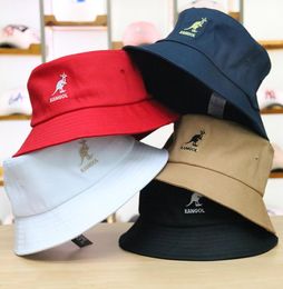 2020 New KANGOL Embroidered Bucket Hats Animal Pattern Sun Hats Shade Flat top Fashion Towel Cloth Hat for Couple travel A31456 C02131880