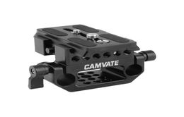 CAMVATE Standard Manfrotto Quick Release Baseplate Assembly With 15mm Dual Rod Clamp Base Item Code C24476281839