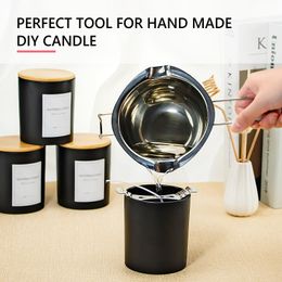 10OZ Black Glass Candle Jars with Bamboo Lids, Bulk Containers for Candle Making & Storage or Crafting Beautiful Candles