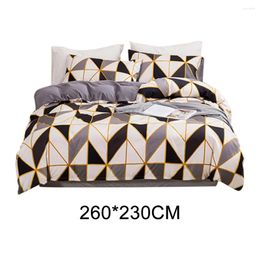 Bedding Sets 3pcs Home Textile Comfortable Soft Geometric Printed Bed Sheet Pillow Cases Duvet Cover Set Modern Thickened Polyester