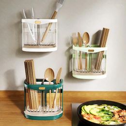 Chopsticks Ermo Container Storage Box Chopstick Cage Household Non Perforated Wall Hanging Kitchen Drainage Shelf Put Spoon