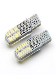 100Pcs T10 W5W Waterproof 24 SMD LED White 6418 C5W 4W LED Bulbs Car Licence Plate Light ERROR Light car styling9047737