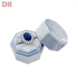 Jewelry Pouches Single Ring Box For Wedding Vintage Velvet Case Holder With Elegant Design Earrings Storage