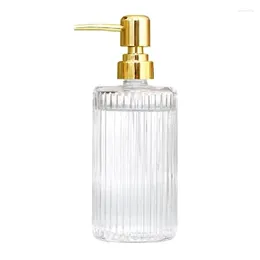 Storage Bottles Press-Type Lotion Bottle Stripe Pump Head Gold Soap Liquid Bathroom