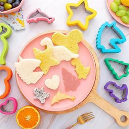 Baking Tools Fruit Cutters For Children Kids Food Cookie Sandwich Mould Maker With Shapes Vegetable Bread Mould Set Kitchen Bento