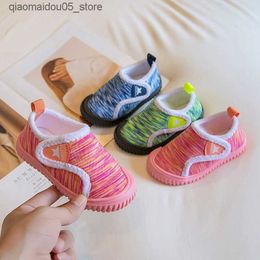 Sneakers Childrens winter shoes baby girl sports shoes warm plush baby and toddler shoes comfortable soft soled kindergarten childrens shoes Q240413