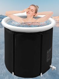 custom inflatable folding ice bath bucket for adults to take a shower and soak in a household bathtub