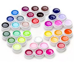 36Pcs Soak Off LED UV Gel Nail Polish Pure Color Nail UV Gel Set KitSemiPermanent Nails Art Lacquer2207012