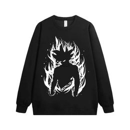 Sweatshirts Mens Jackets Autumn Mens Cotton Sweatshirt Japan Winter Warm Long Sleeve T-shirt High Quality Cartoon printed top O-neck Tee Men Clothing 240412