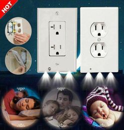 Plug Cover LED Night Light PIR Motion Sensor Safety Light Angel Wall Outlet Hallway Bedroom Bathroom Night Lamp3224359