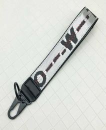 Fashion White Luxury Keychains Brand Key Rings Clear Rubber Keys Ring Classic Men Women Canvas Keychain Embroidery Letters Pendant5356982