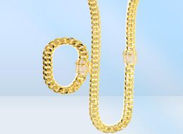 Fashion Hip Hop Men Necklace Chain Gold Filled Curb Cuban Long Necklace Link Men Choker Male Female Collier Jewellery 61cm 71cm7080084