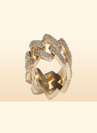 Mens Jewelry Ring Hip Hop Jewelries Iced Out Gold Rings Luxury Golden Plated Fashion BlingBling Rings28751846969