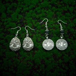 Stud Earrings Vintage Fashion Tree Of Life For Women Dropped Jewelry Birthday Gift