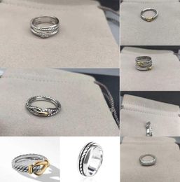 Fashion Ring for Love Braided Men Double Ladies Jewellery Layer Designer Trendy Womens x Rings Couple Birthday Party Gift8543522