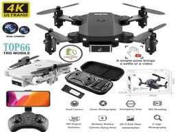 Folded 360 drones with 4k camera TOP66 HD WideAngle professional long distance range Video 2MP Wifi Fpv Drone Dual Cameras Height6998745