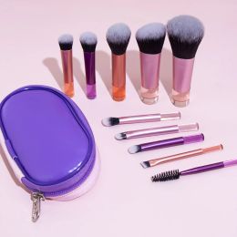 Shadow 10PCS Makeup Brushes Set With Bag For Cosmetic Foundation Powder Blush Eyeshadow Kabuki Blending Make Up Brush Beauty Tools