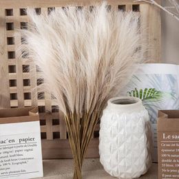 Decorative Flowers Artificial Pampas Grass Fake Pompas Branches Vase Filler Flower Arrangement For Home Living Room Kitchen Wedding Boho