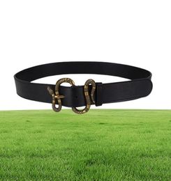 Hot selling new Mens womens snake blk belt Genuine leather Business belts Pure Colour belt snake pattern buckle belt for gift 5z7q6041787