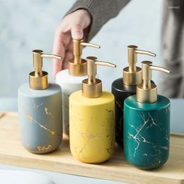 Liquid Soap Dispenser Light Luxury Ceramic Bathroom Products Lotion Bottle Hand Sanitizer Disinfection Press Creative Home Decoration