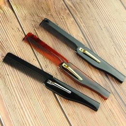 New Design Foldable Hair Comb Pocket Clip Moustache Beard Styling Tool Hairdressing for Men Women Combs