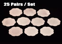 25pairs bag Flower Adhesive Nipple Covers Pads Body Breasts Stickers Disposable Milk Paste Anti Emptied The Chest Paste Bra7896524