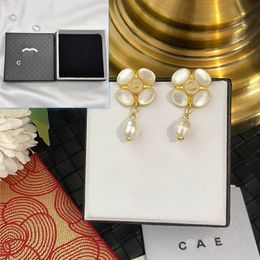 Luxury Gold-Plated Earrings Brand Designer Four Leaf Clover Style Design Fashionable Boutique Gift Earrings High-Quality Jewellery Pendants Earrings With Box
