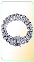 Topgrillz Hip Hop Rock Schmuck Goldfarbe plattiert kubanische Kette Micro Pave Cz Stones Armband 8 Zoll Länge Beacelets für Männer CX200728740312