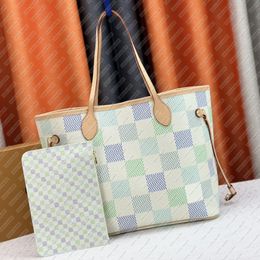 Women Handbags Designer Bags Luxury Shopping Bags 2pcs/set Checked Tote Handbags Shoulder Bags Crossbody Bags the Tote Bags Travel Bag Pink Clutch Bags Lady Shell Bag