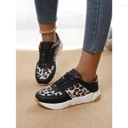 Casual Shoes Women's Ankle 2024 Spring Fashion Leopard For Women Platform Ladies's Sneakers Low Top Lace Up Tenis Feminino