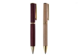 Ballpoint Pens ZHUTING High Quality Wood Pen Metal Black Ink School Student Stationary Office Writing Tool11546923