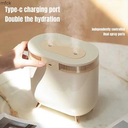 Humidifiers 2L Dual Nozzle Home Room Desktop Electric Fragrance Air Humidifier USB Charging 3600mAh Battery Operated Wireless Aroma Diffuser