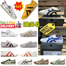 Casual Shoes Men Mexico 66 Slip-On Leather Lace-up sneakers Gum Sail black Silver White yellow Green Womens Sports trainers GAI sneakers 36-45