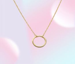 Simple Circle Pendants Necklace Eternity Necklace Karma Infinity Silver Gold Minimalist Jewelry Necklace Dainty Circle 9490648