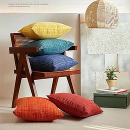 Pillow Pure Colours Solid Watertight Cotton Linen Pillowcase Densely Knitted Outdoor Water Proof Cover Chairs Seat Modern