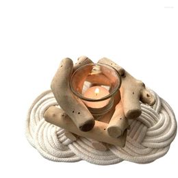Candle Holders Nordic Retro Home Decoration Ornaments Wooden Candlestick Holder Table Decorations Country Style Couple Gifts Portavelas