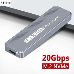 Enclosure 20Gbps M.2 NVME Enclosure USB 3.2 GEN 2X2 Type C NVME SSD Enclosure for 2230/2242/2260/2280 NVME SSD M/B+M Key External Case Box