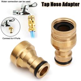 Bathroom Sink Faucets Brass Tap Connector Garden Hose Adapter Pipe Joiner Fitting Thread Linking Faucet Converter Universal Kitchen