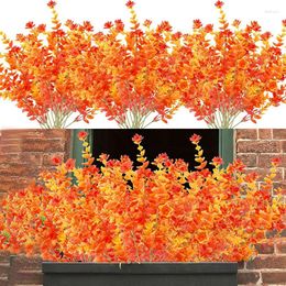 Decorative Flowers A Bundle Artificial UV Resistant Spring Autumn Decoration Outdoor Indoor Home Garden Decor Greenery Shrub Fake Plants