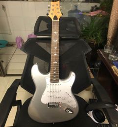 NEW High qualit made in China Silver Sky Electric Guitar 6 strings electric guitar Small Tremolo Bridge7206705